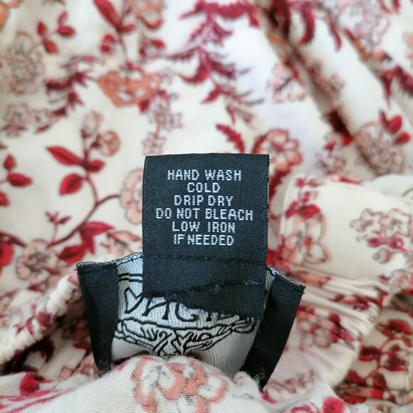 Vintage Angie Womens Cream Red Floral Print Sunset Bloom Maxi Dress Size 1X - Picture 6 of 6